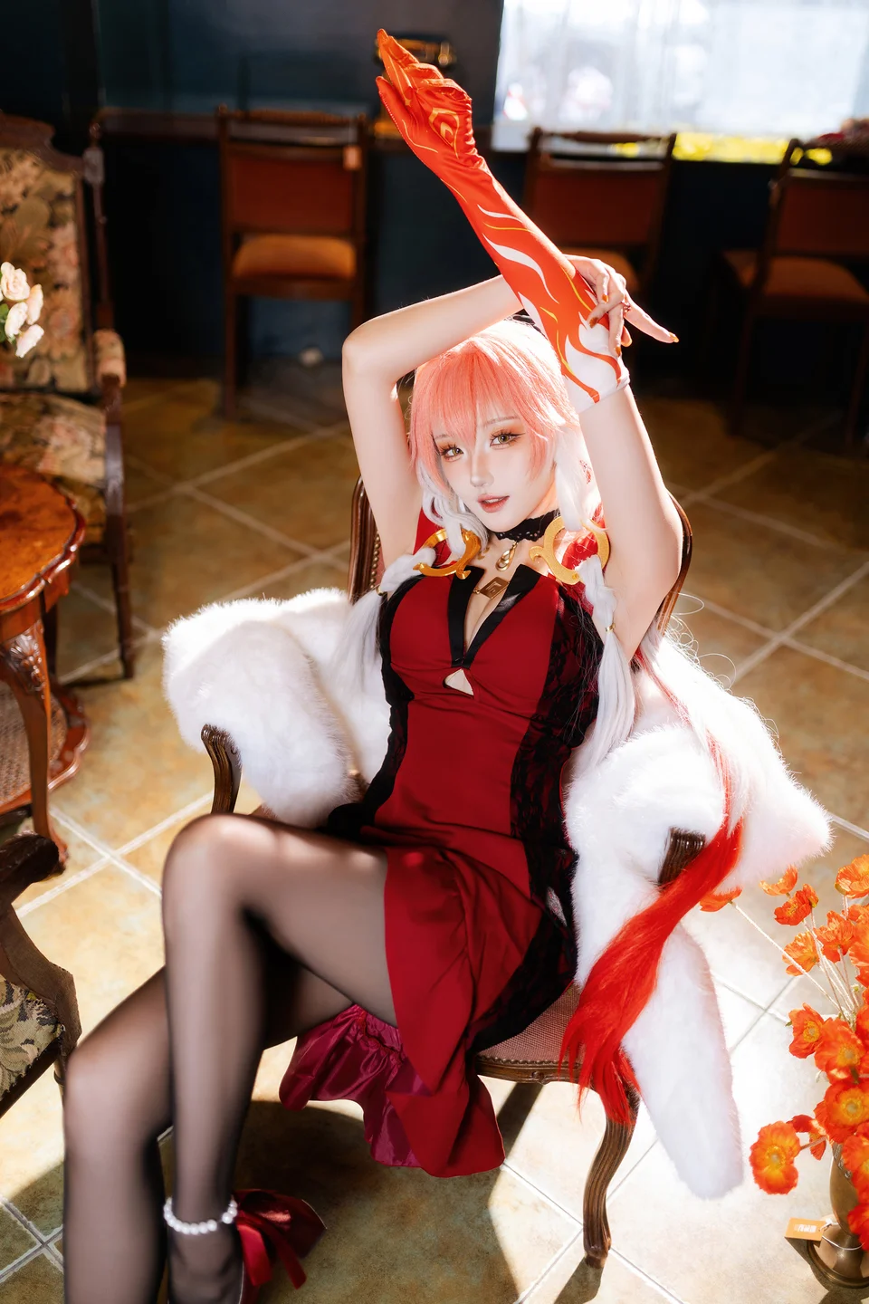 瓜希酱 - 鸣潮·长离必胜客 [18P-74MB]